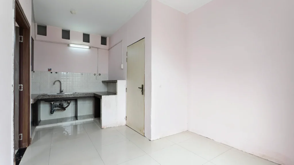 khu vực bếp rộng rãi, hợp vệ sinh 